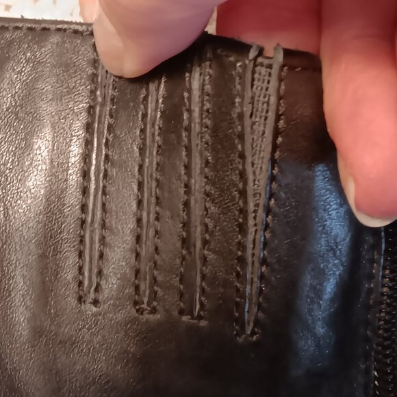 Born women's soft black leather knee high mid heel boots sz 11 Medium - Picture 8 of 15